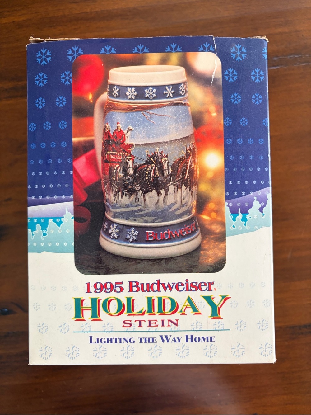 Vintage 1995 Budweiser Holiday Stein